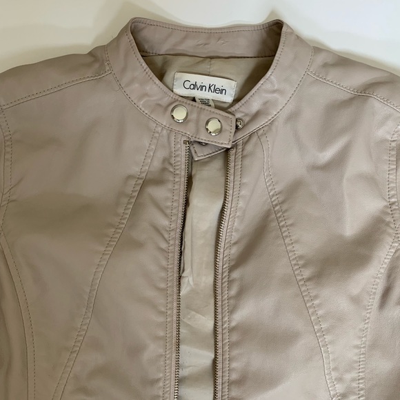 Calvin Klein Tan Leather Jacket (HOST PICK) - Picture 2 of 5
